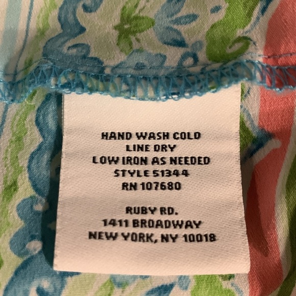 Ruby Rd  Bohemian Multi Mandela Dolmen Sleeve Petite Sz 14 Blouse - Picture 8 of 9